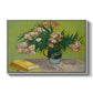 Vase with Oleanders and Books, 1888 - Floater Framed Canvas Print