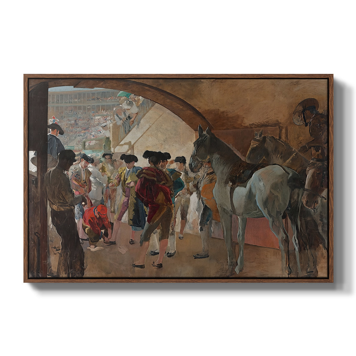 Before the Bullfight (Antes de la corrida), c. 1900 - Floater Framed Canvas Print