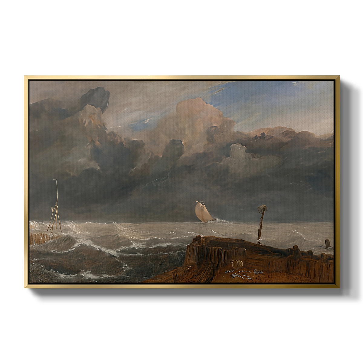 Port Ruysdael, 1827 - Floater Framed Canvas Print
