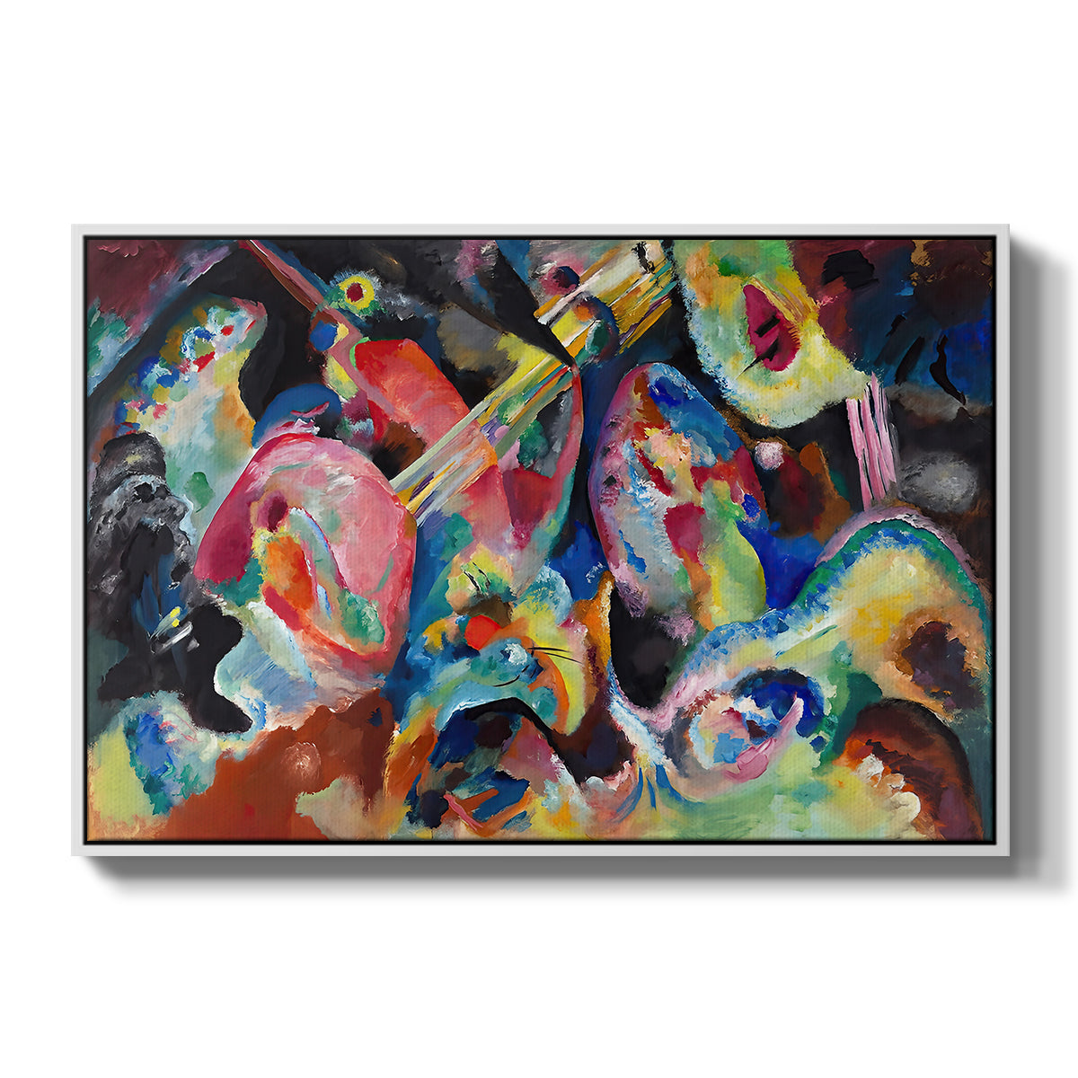 Improvisation. Deluge, 1913 - Floater Framed Canvas Print