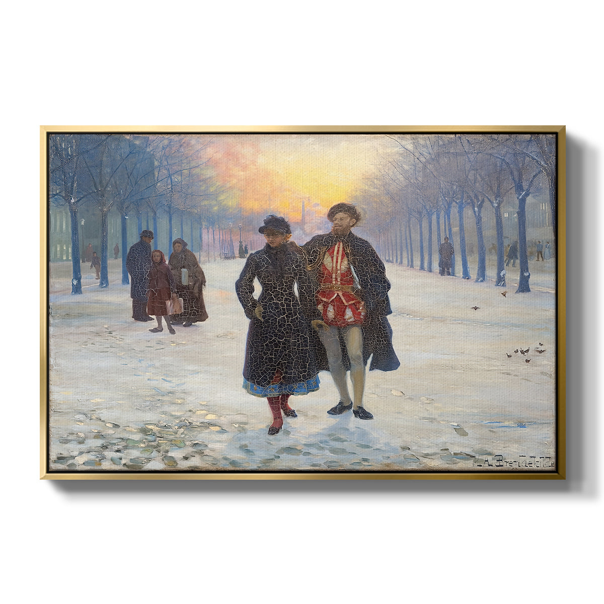 Morning after the Carnival, 1884 - Floater Framed Canvas Print