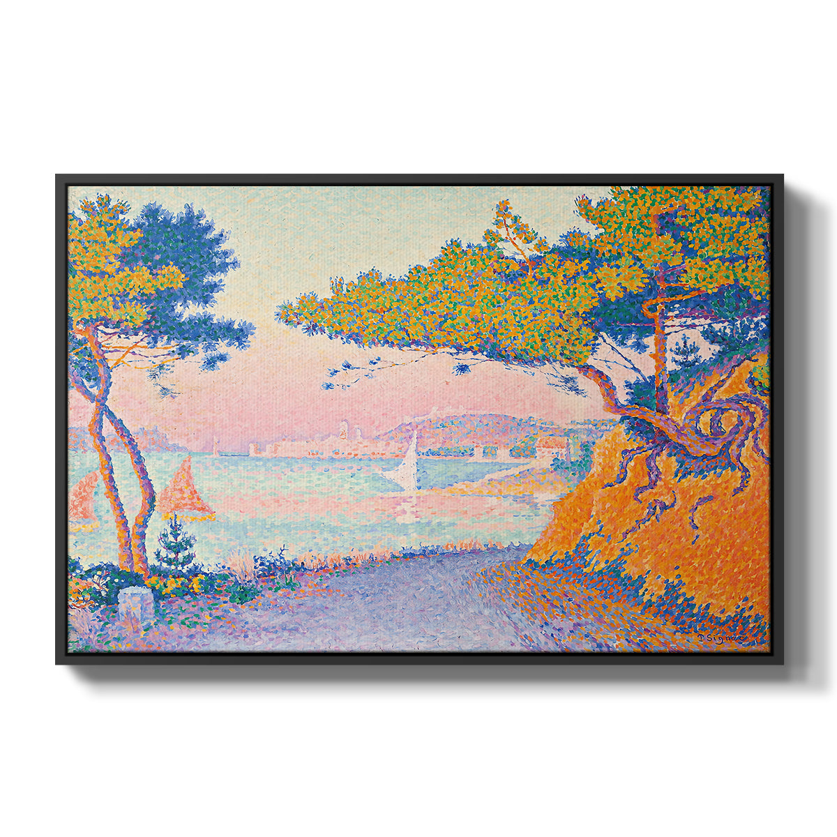 Golfe Juan, 1896 - Floater Framed Canvas Print