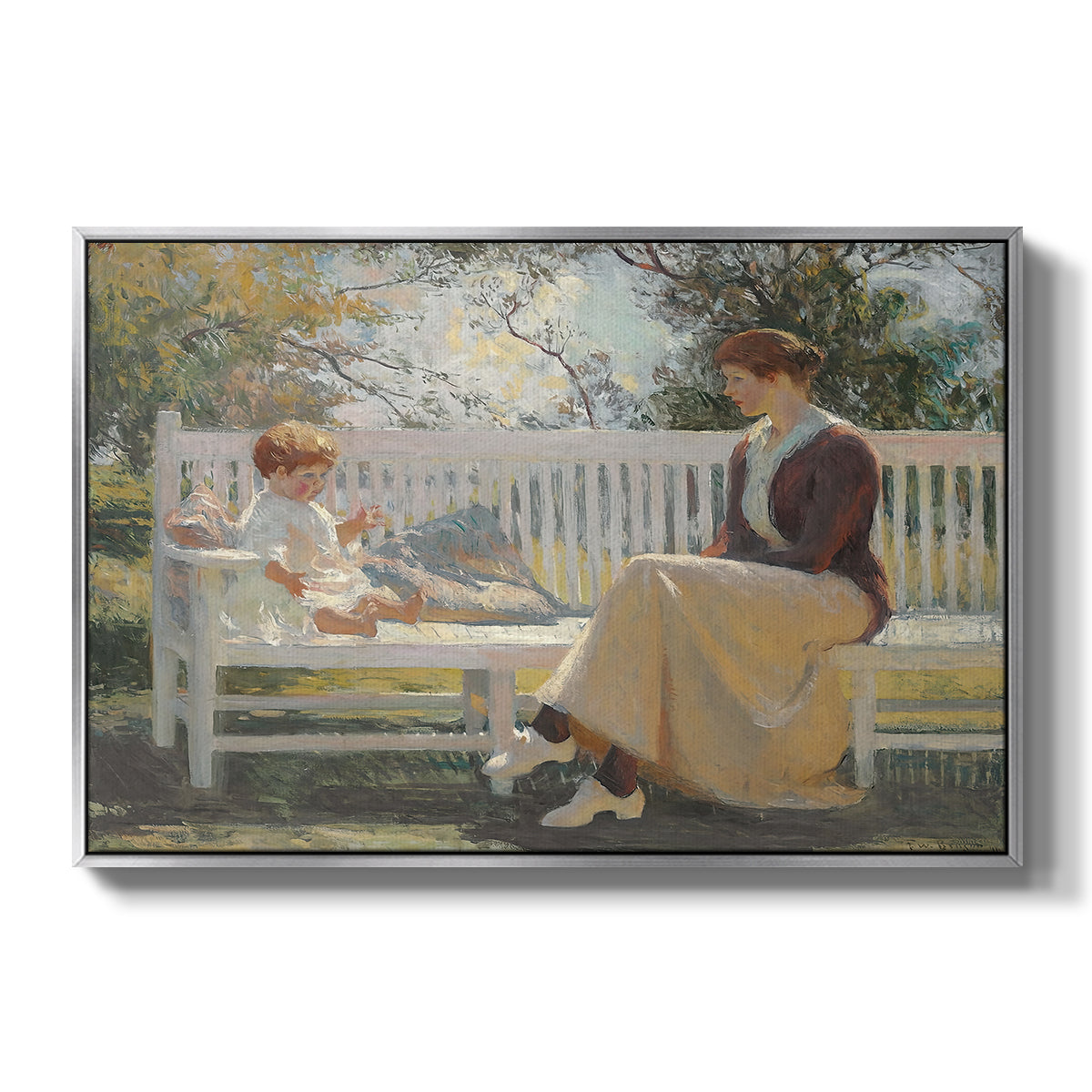 Eleanor and Benny, 1916 - Floater Framed Canvas Print