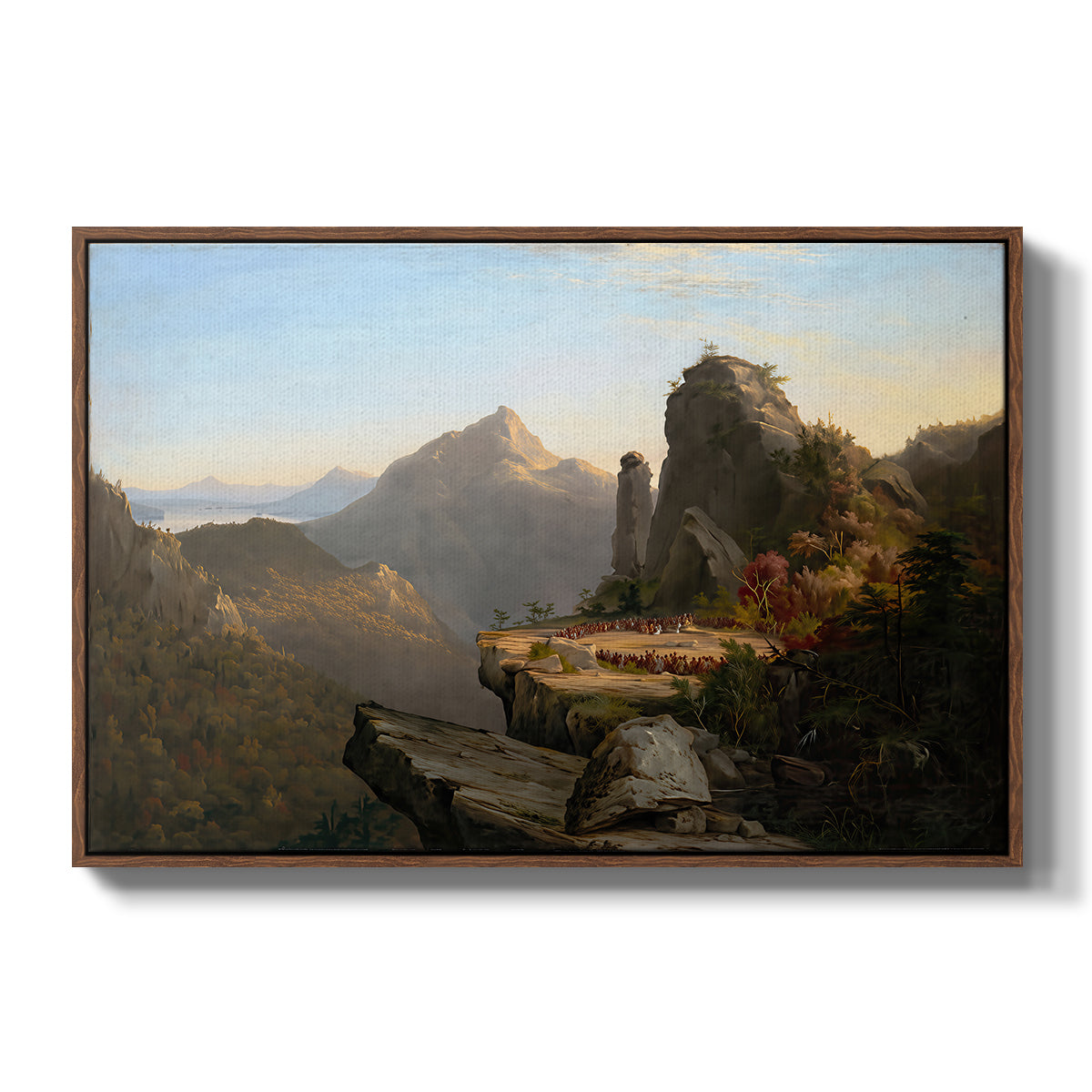 Scene from “The Last of the Mohicans”, 1827 - Floater Framed Canvas Print