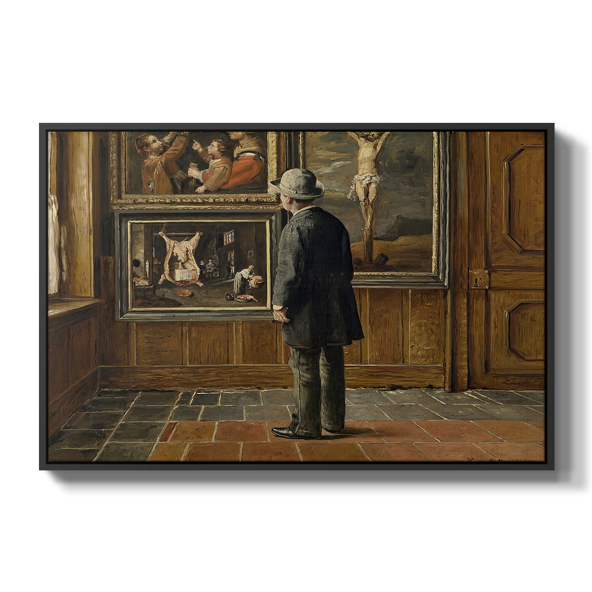 The Picture Lover, 1884 - Floater Framed Canvas Print