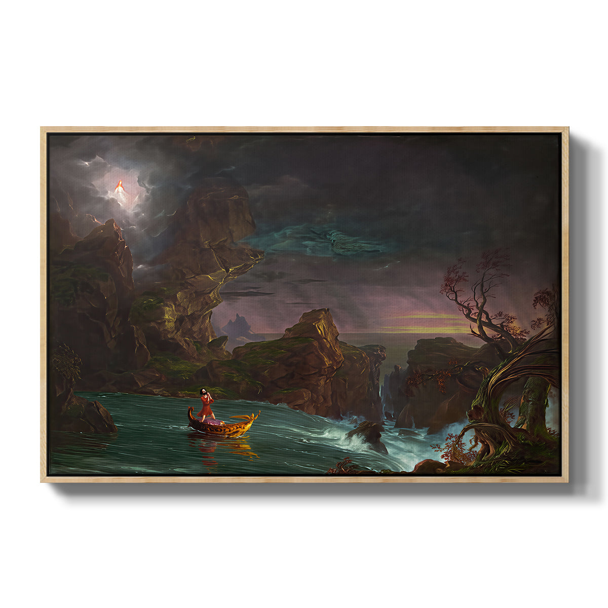 The Voyage of Life: Manhood, 1842 - Floater Framed Canvas Print