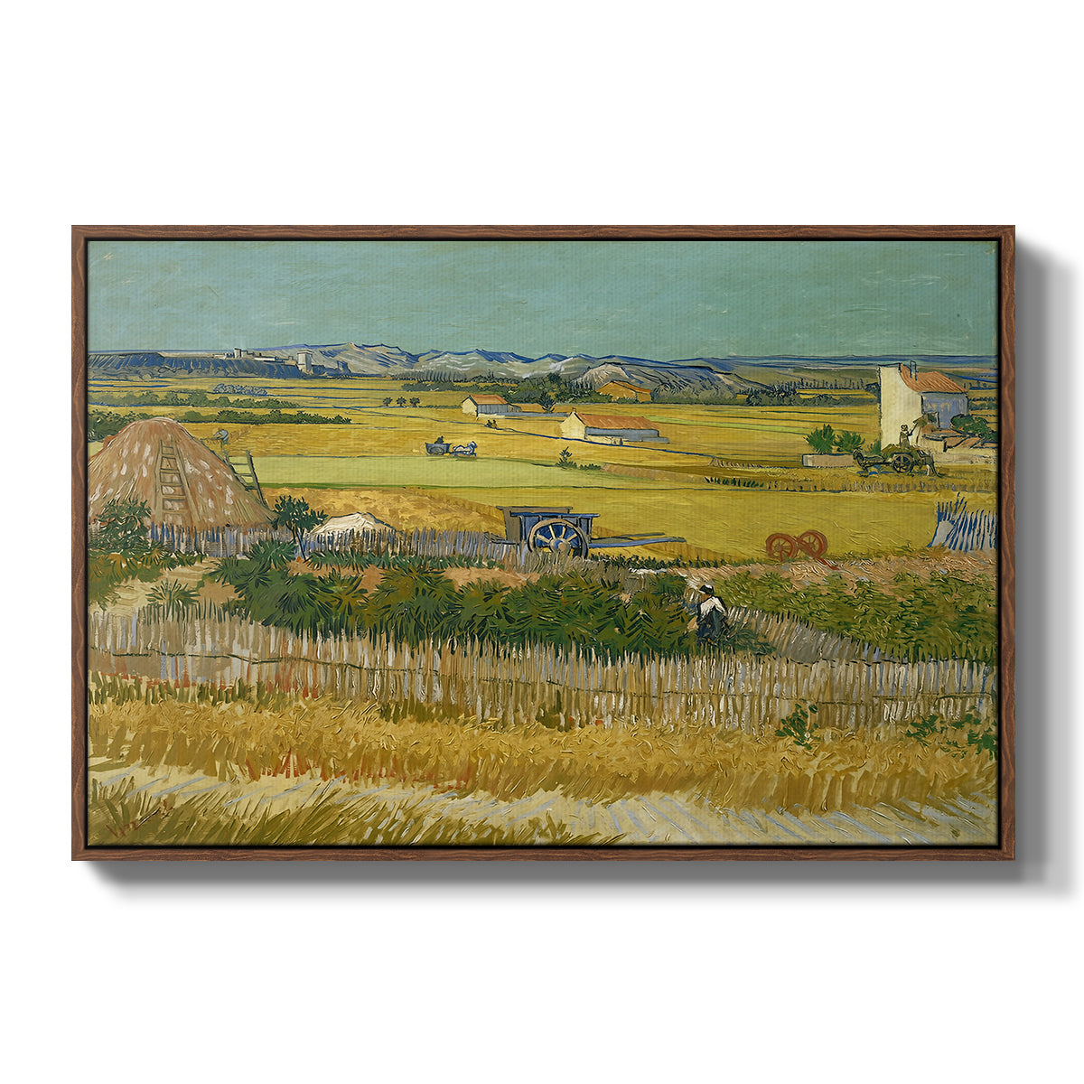 The Harvest, 1888 - Floater Framed Canvas Print