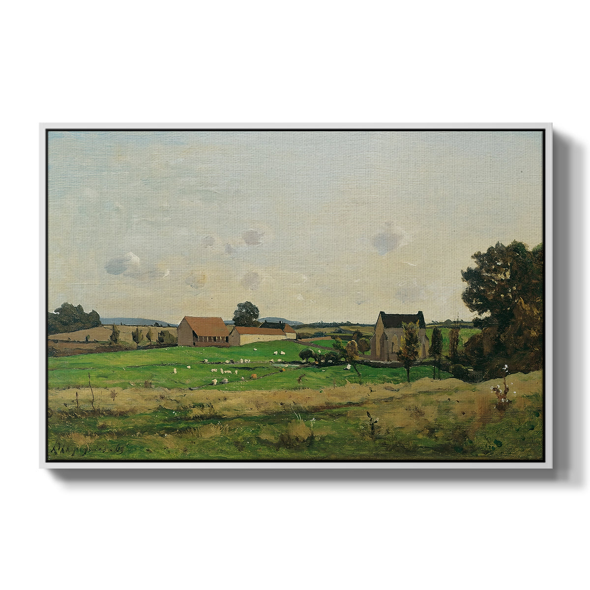 The Saulce Estate, 1869 - Floater Framed Canvas Print