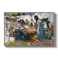 Net Menders in Valencia, 1909 - Floater Framed Canvas Print