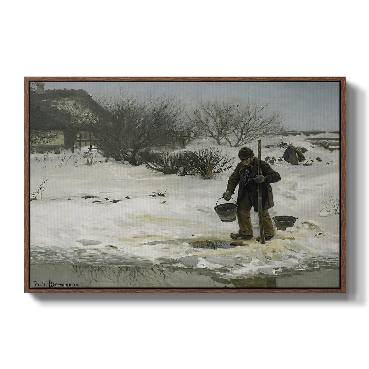 Tøsne, 1895 - Floater Framed Canvas Print