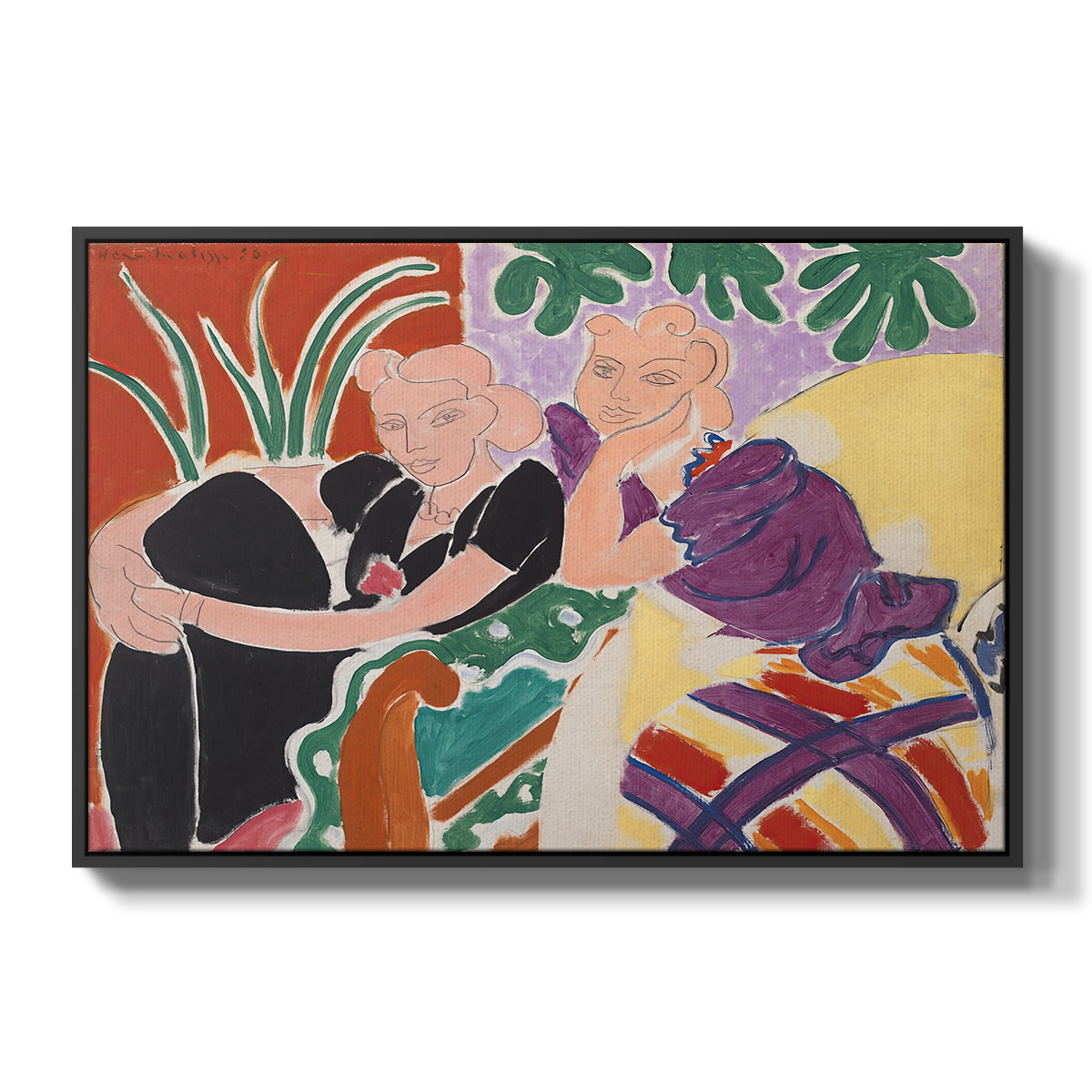 The Conversation, 1938 - Floater Framed Canvas Print