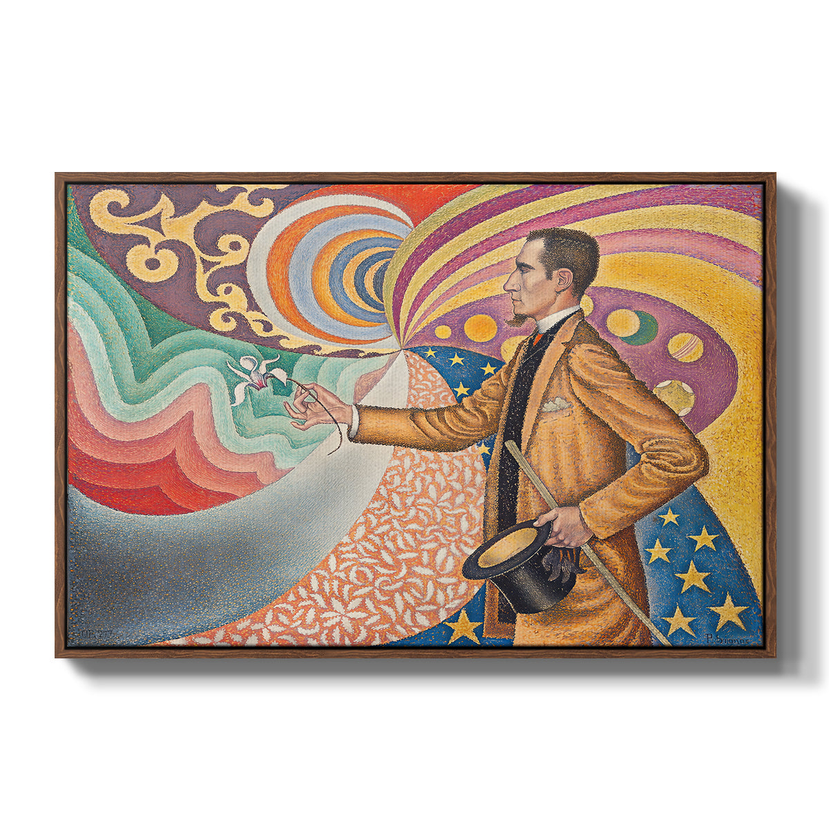 Portrait of Félix Fénéon, 1890 - Floater Framed Canvas Print
