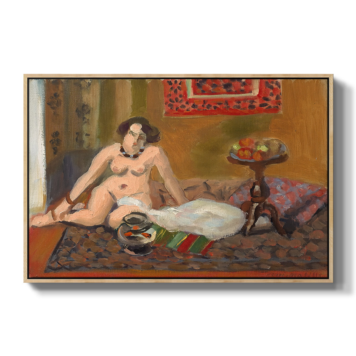 Nude with Goldfish (Nu aux poissons rouges), c. 1922 - Floater Framed Canvas Print