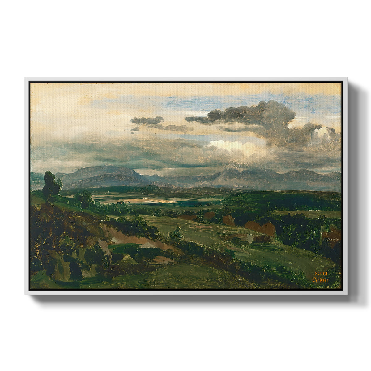 Civita Castellana, c. 1860s - Floater Framed Canvas Print