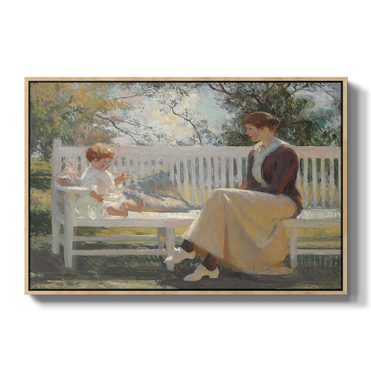 Eleanor and Benny, 1916 - Floater Framed Canvas Print
