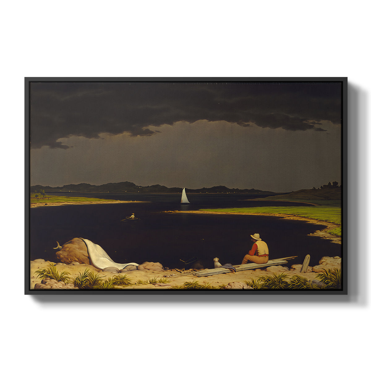 Approaching Thunder Storm, 1859 - Floater Framed Canvas Print