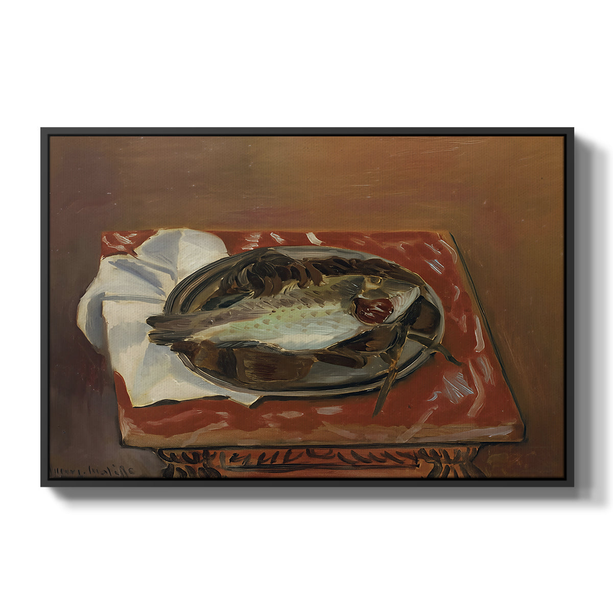 Still Life with Bream (Nature morte à la daurade), 1920 - Floater Framed Canvas Print