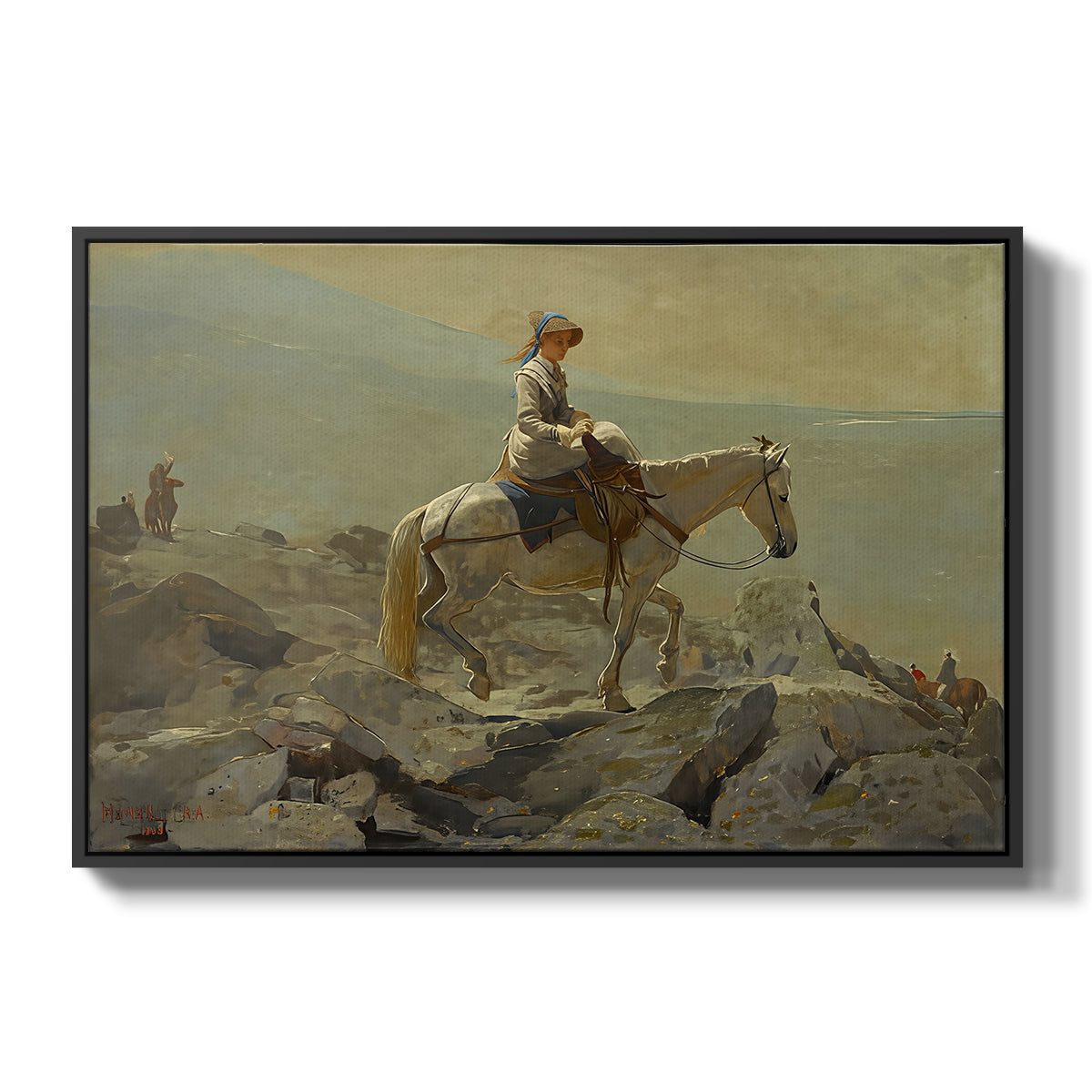 The Bridle Path, White Mountains, 1868 - Floater Framed Canvas Print