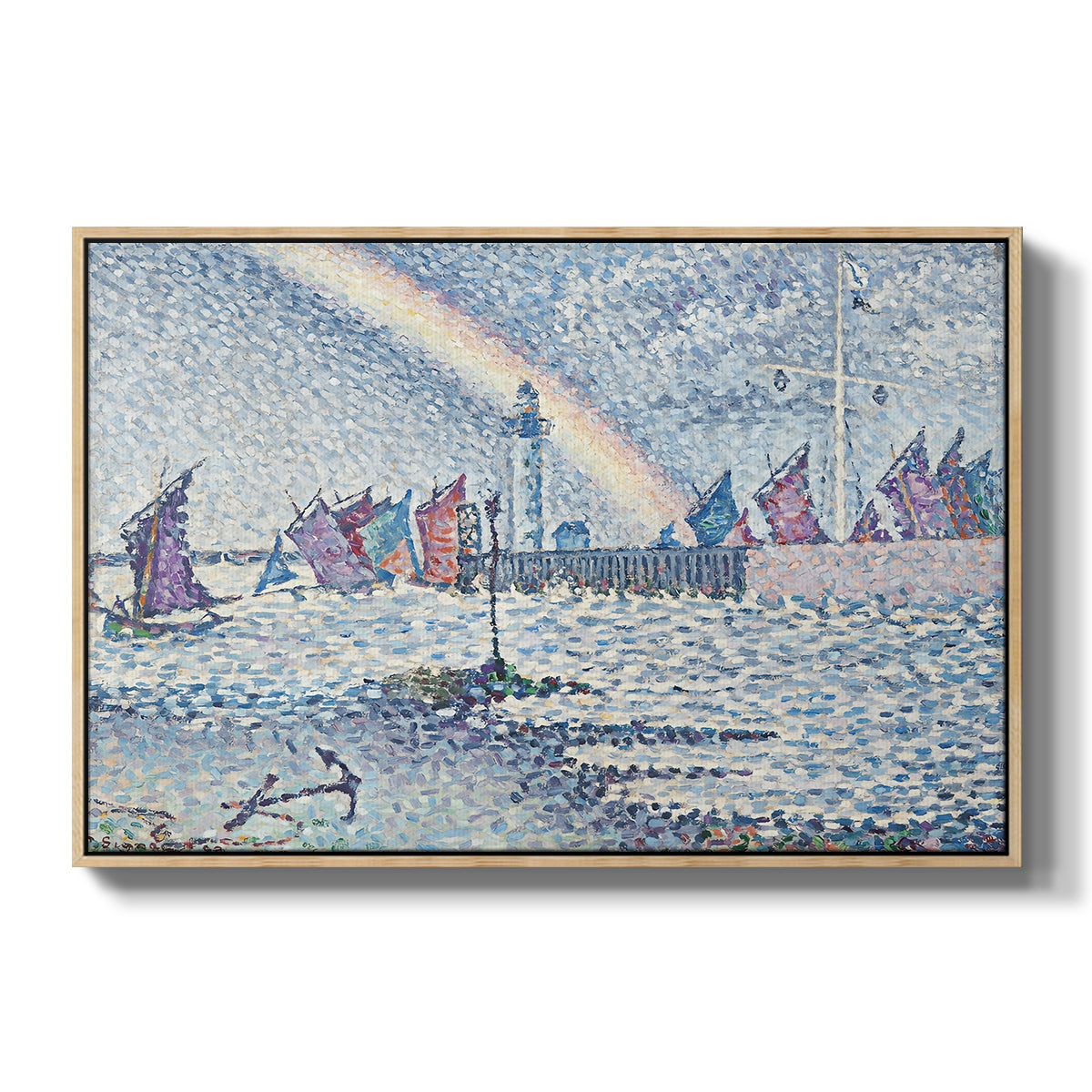 Entrance to the Port of Honfleur, 1899 - Floater Framed Canvas Print