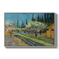 Orchard in Blossom, Bordered by Cypresses, 1888 - Floater Framed Canvas Print