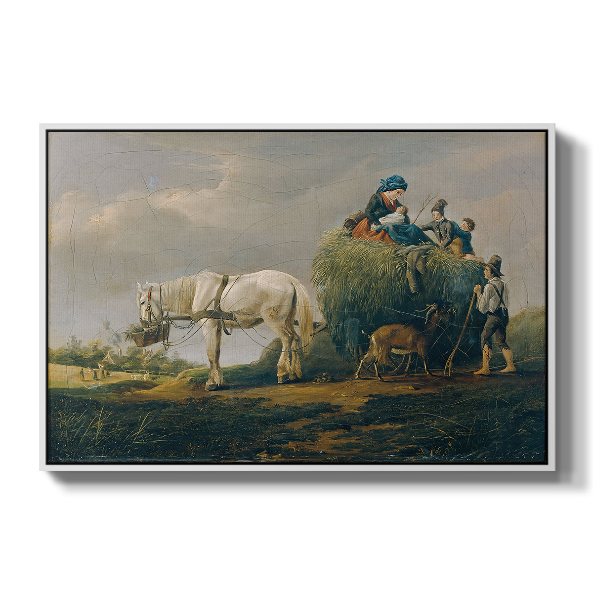 The Hay Wagon (Der Heuwagen), 1824 - Floater Framed Canvas Print