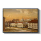 The Riding School at Akershus Castle, 1846 - Floater Framed Canvas Print
