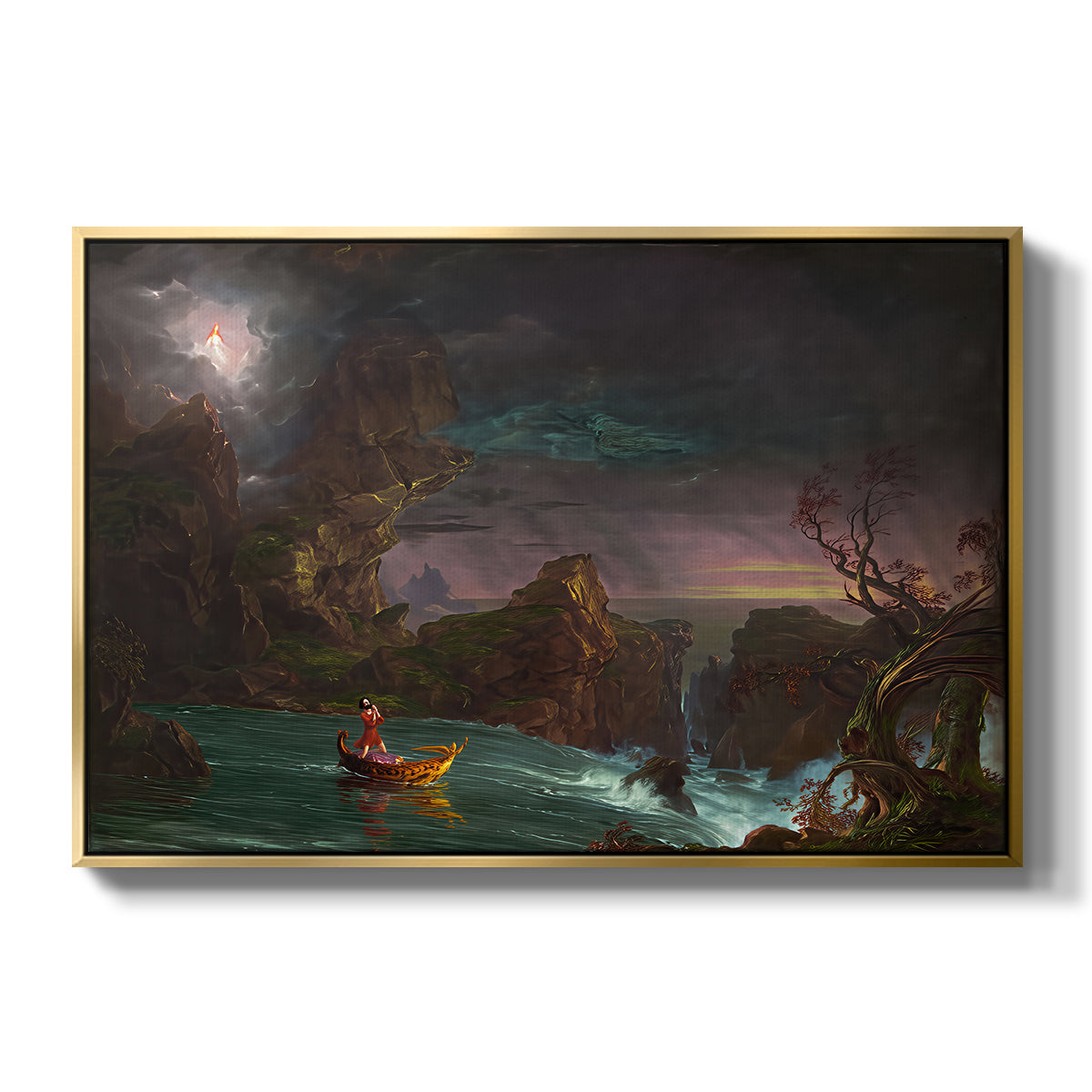 The Voyage of Life: Manhood, 1842 - Floater Framed Canvas Print