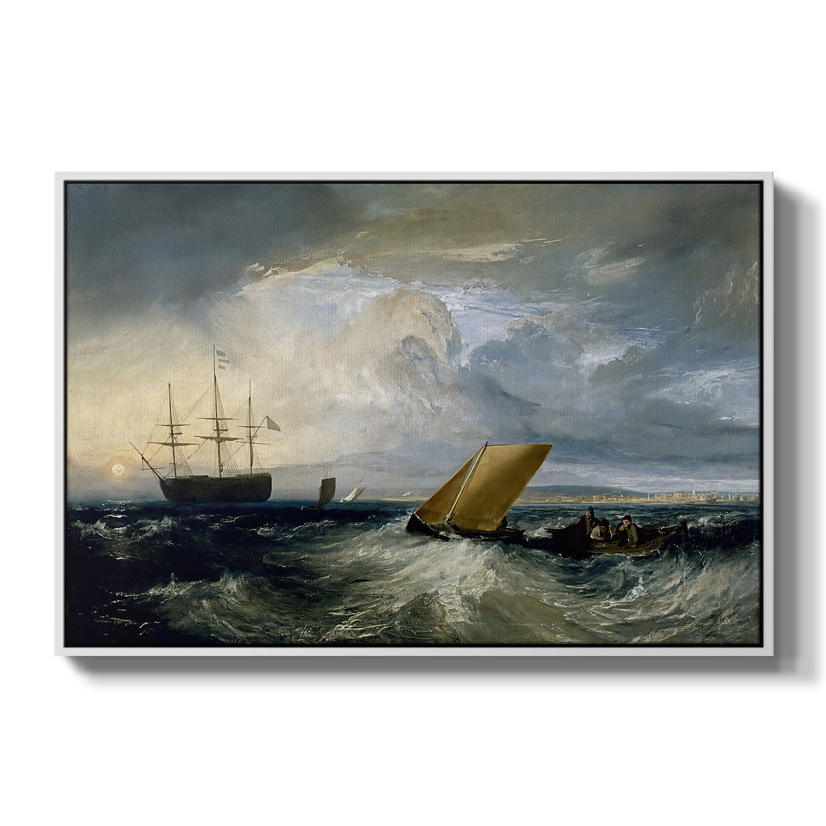 Sheerness as Seen from the Nore, 1808 - Floater Framed Canvas Print