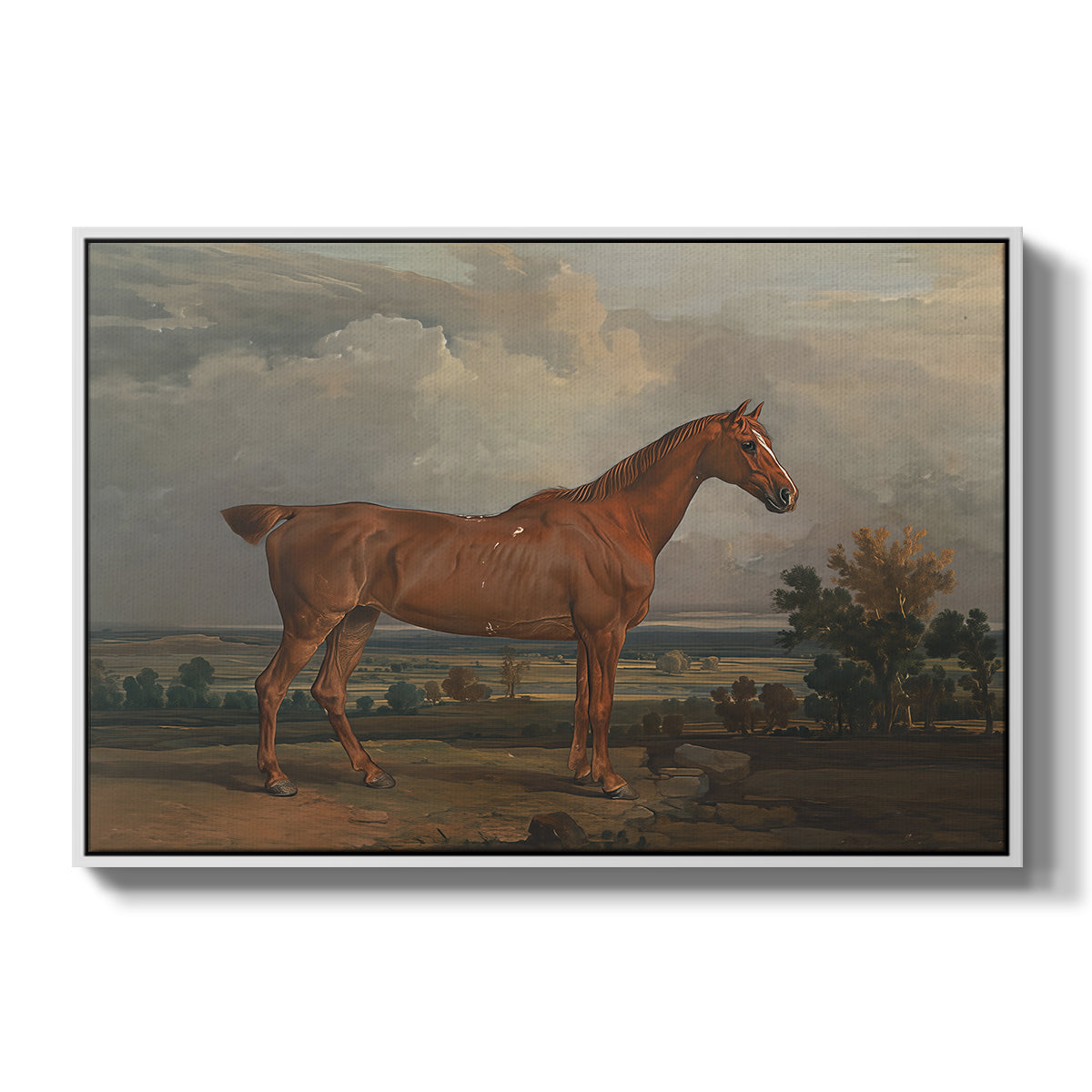 Hunter in a Landscape, 1810 - Floater Framed Canvas Print