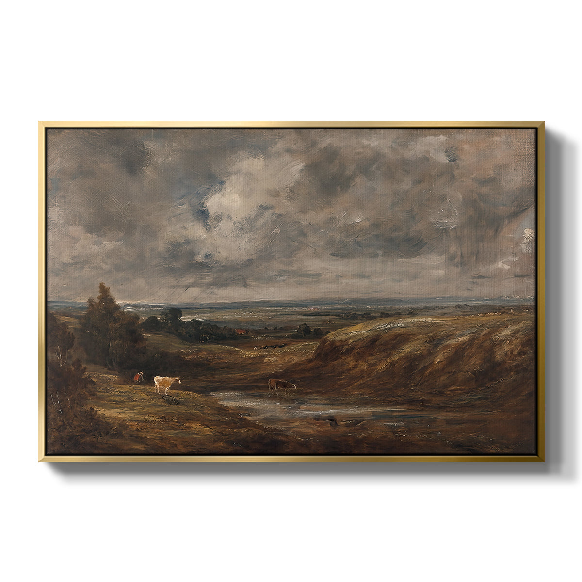 Hampstead Heath, 1825 - Floater Framed Canvas Print