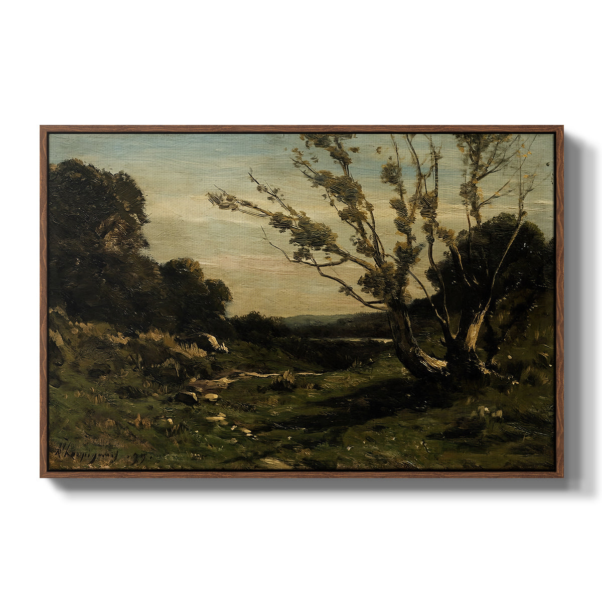 Morning in the Nievre, 1877 - Floater Framed Canvas Print