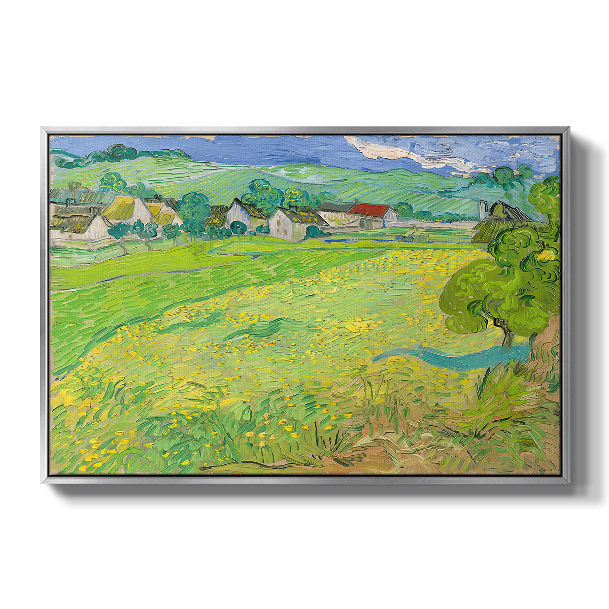 Les Vessenots in Auvers, 1890 - Floater Framed Canvas Print