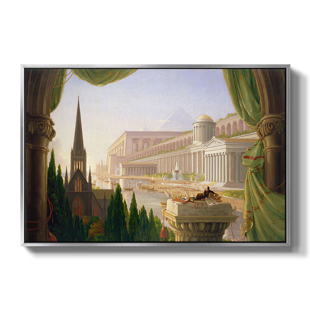The Architect's Dream, 1840 - Floater Framed Canvas Print