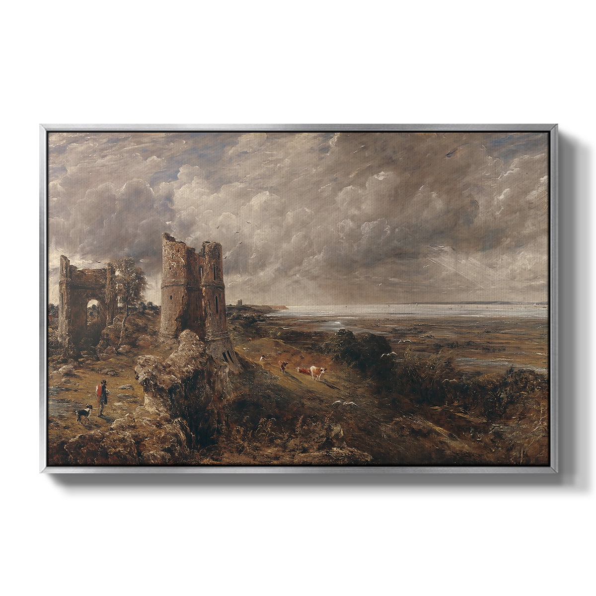Hadleigh Castle, Mouth of Thames, c. 1829 - Floater Framed Canvas Print