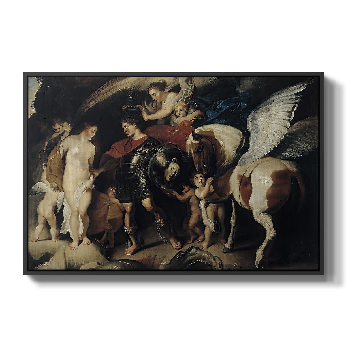 Perseus and Andromeda, c. 1620 - Floater Framed Canvas Print