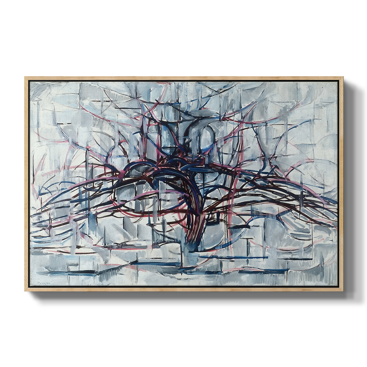 Horizontal Tree, 1912 - Floater Framed Canvas Print