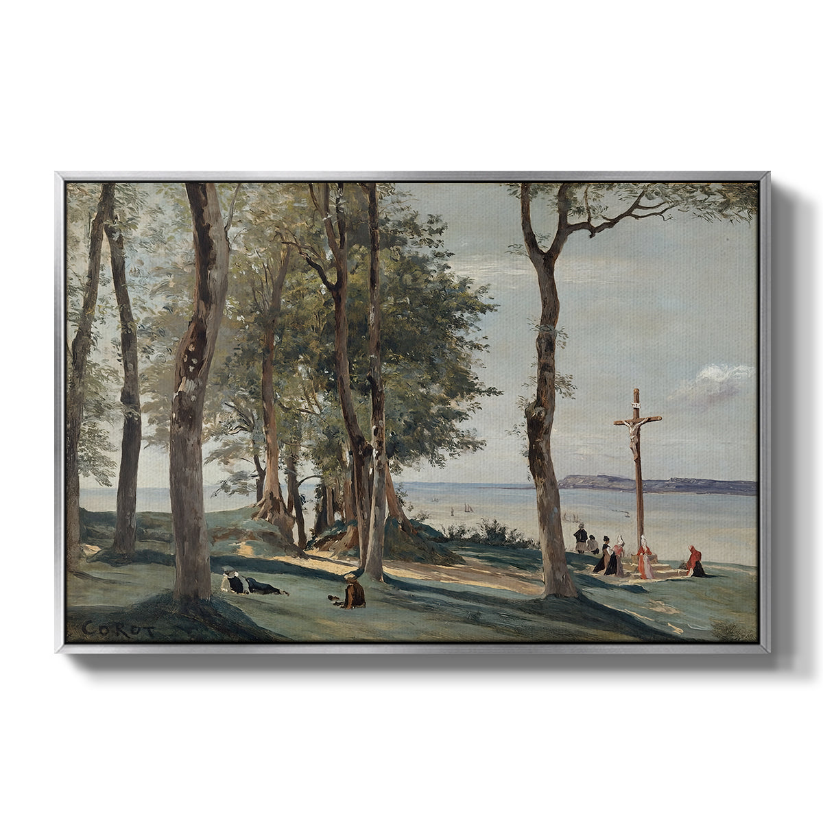 A Calvary on the Cote de Grace, c. 1829 - Floater Framed Canvas Print