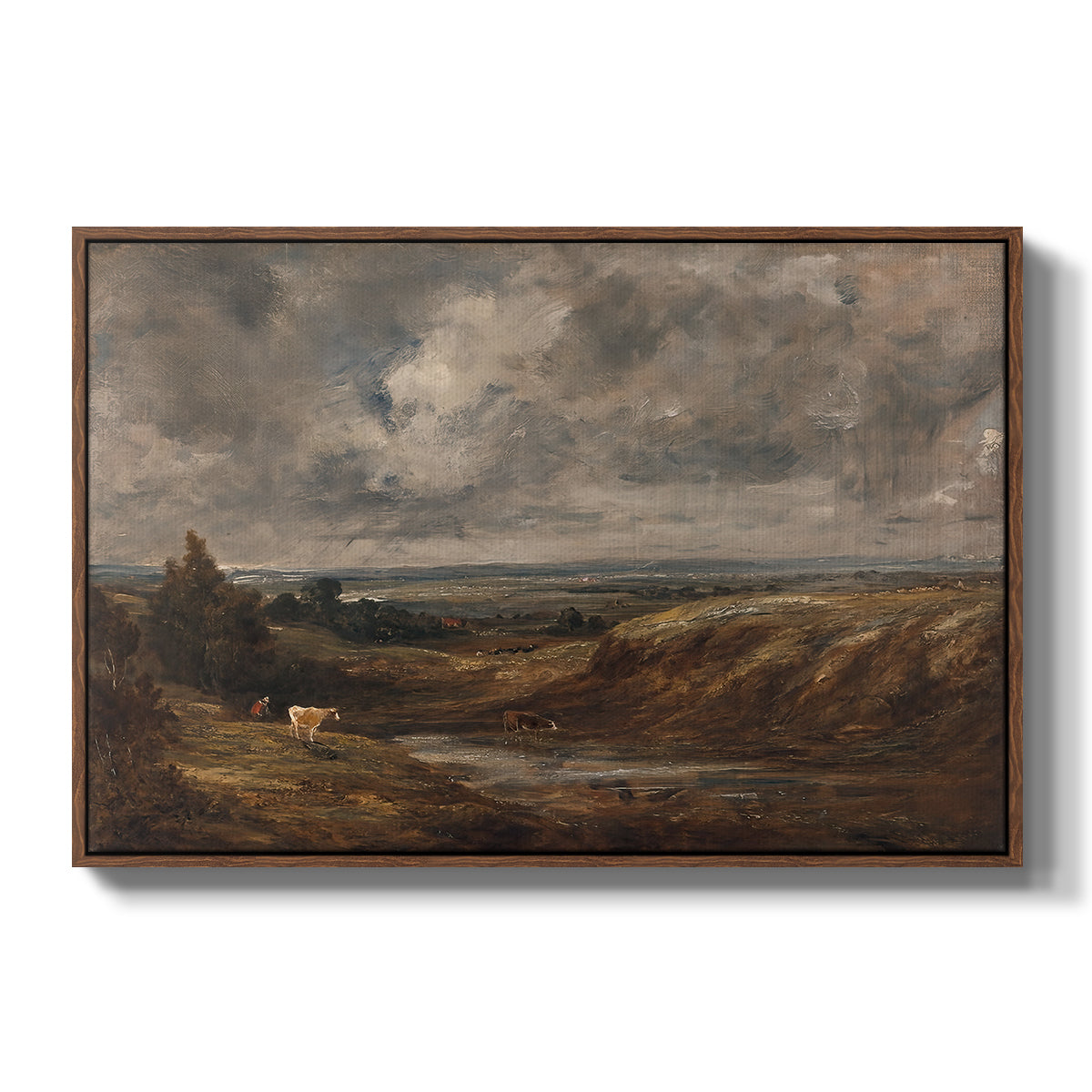 Hampstead Heath, 1825 - Floater Framed Canvas Print