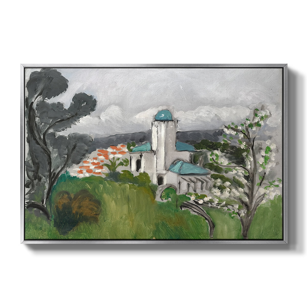 The Blue Villa (La Villa Bleue), c. 1918 - Floater Framed Canvas Print