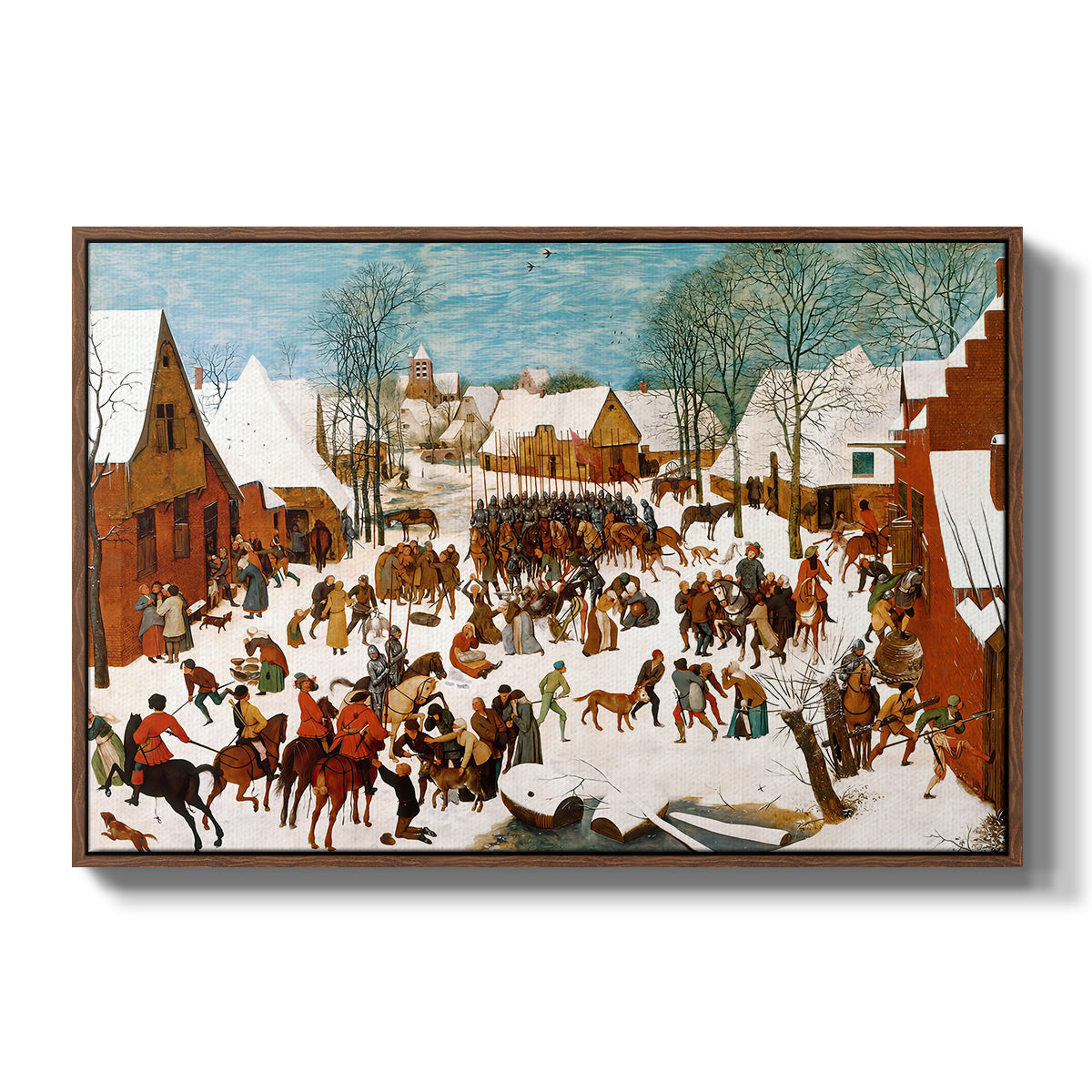 Massacre of the Innocents, c. 1565-1567 - Floater Framed Canvas Print