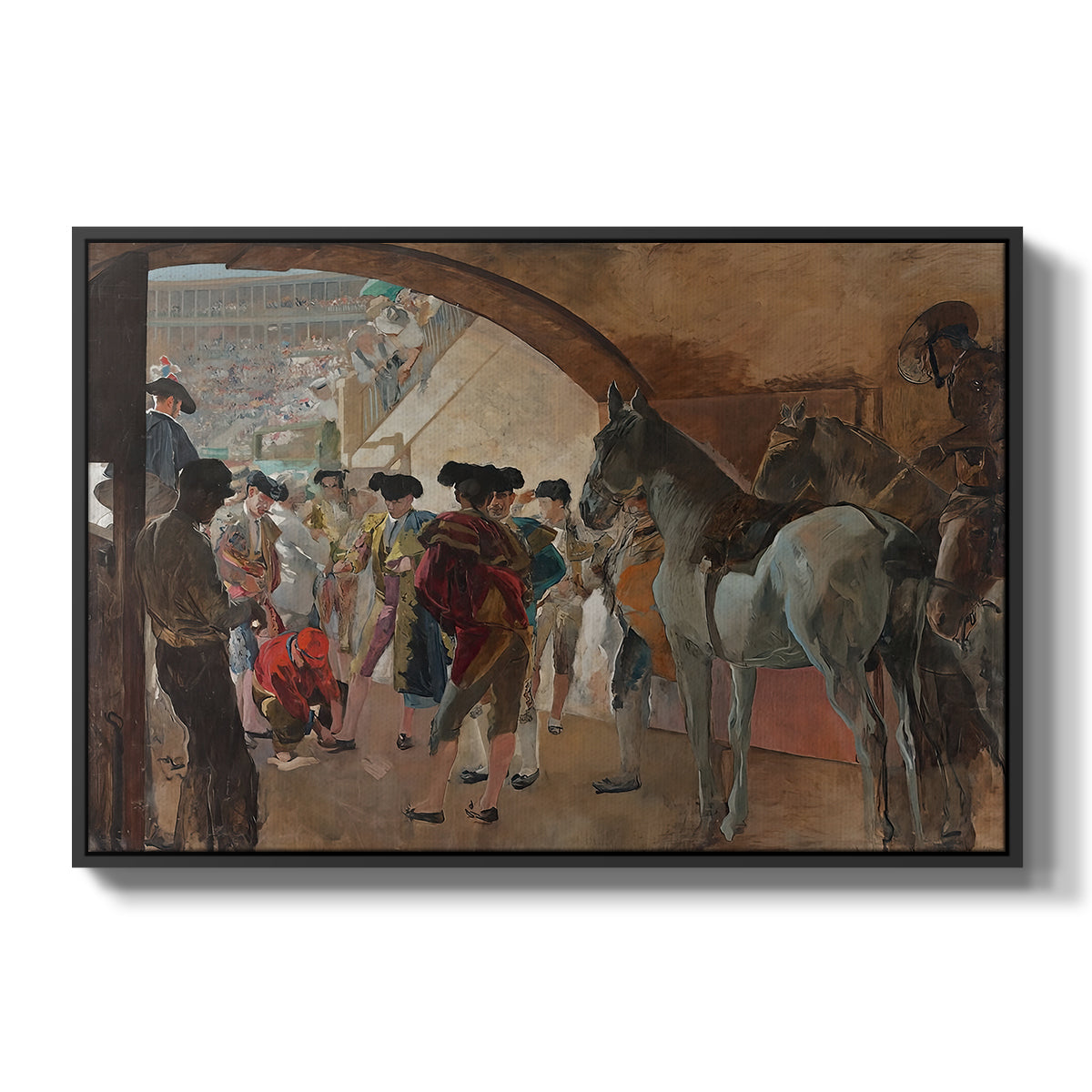 Before the Bullfight (Antes de la corrida), c. 1900 - Floater Framed Canvas Print