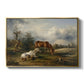 Two Horses on the Pasture, c. 1825 - Floater Framed Canvas Print