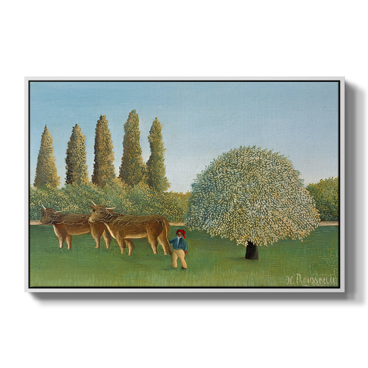 Meadlowland (The Pasture), 1910 - Floater Framed Canvas Print