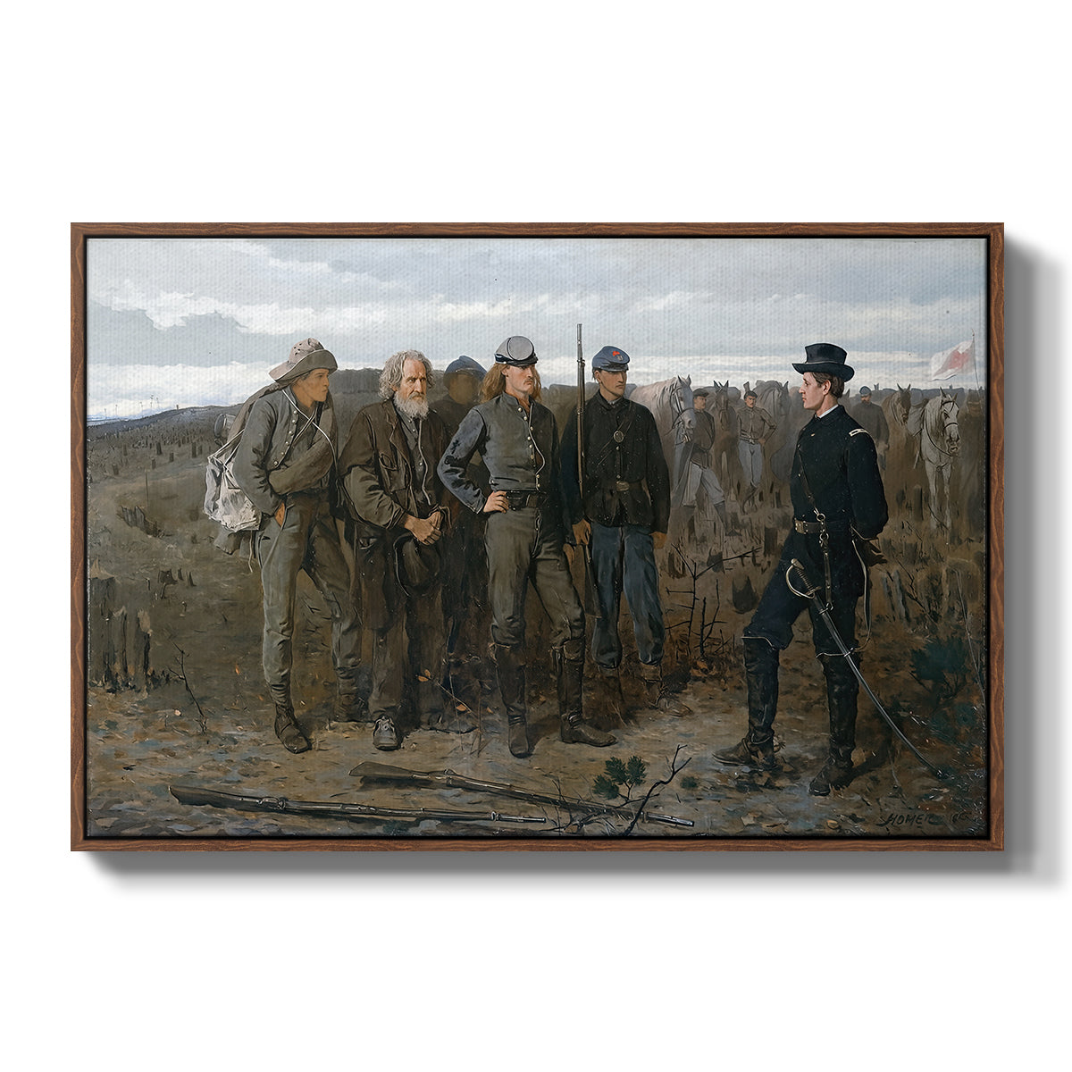 Prisoners from the Front, 1866 - Floater Framed Canvas Print