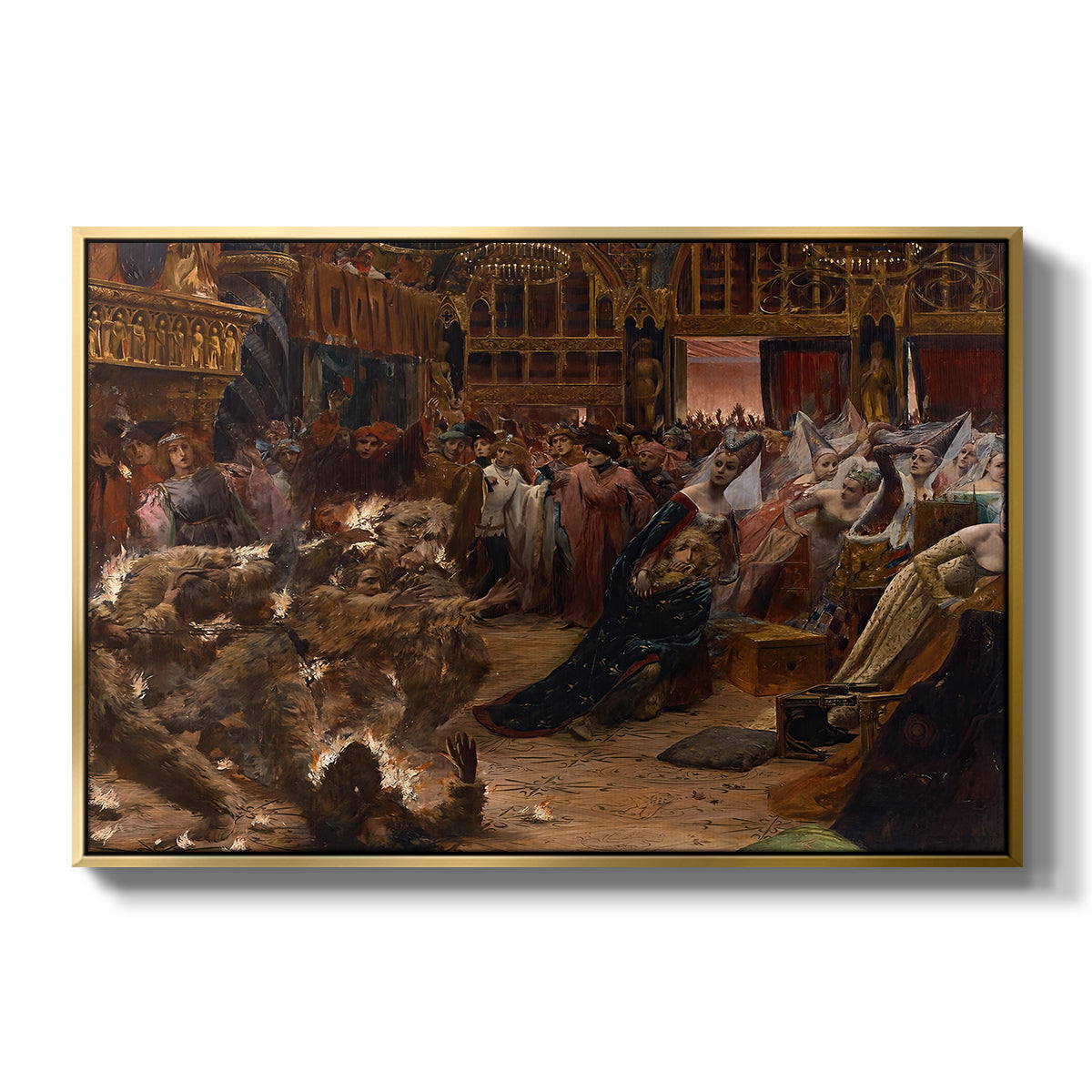 Ball of the Burning Men, 1889 - Floater Framed Canvas Print