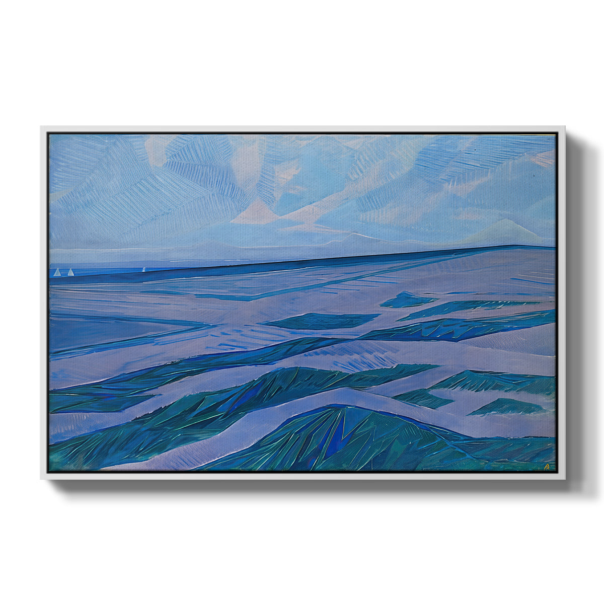 Dune Landscape, 1911 - Floater Framed Canvas Print