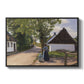 Danish Village Street with Woman and Milkman, 1880 - Floater Framed Canvas Print