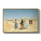 View from the Desert of Cairo with Citadel and Mamluk Tombs in the Background, c. 1889-1890 - Floater Framed Canvas Print