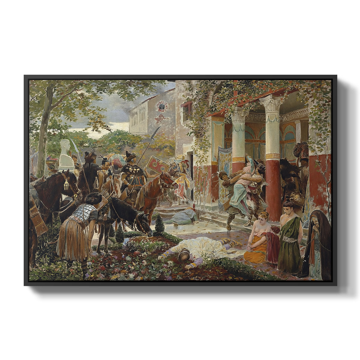 Onslaught of the Tartars, c. 1938 - Floater Framed Canvas Print