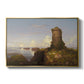 Italian Coast Scene with Ruined Tower, 1838 - Floater Framed Canvas Print